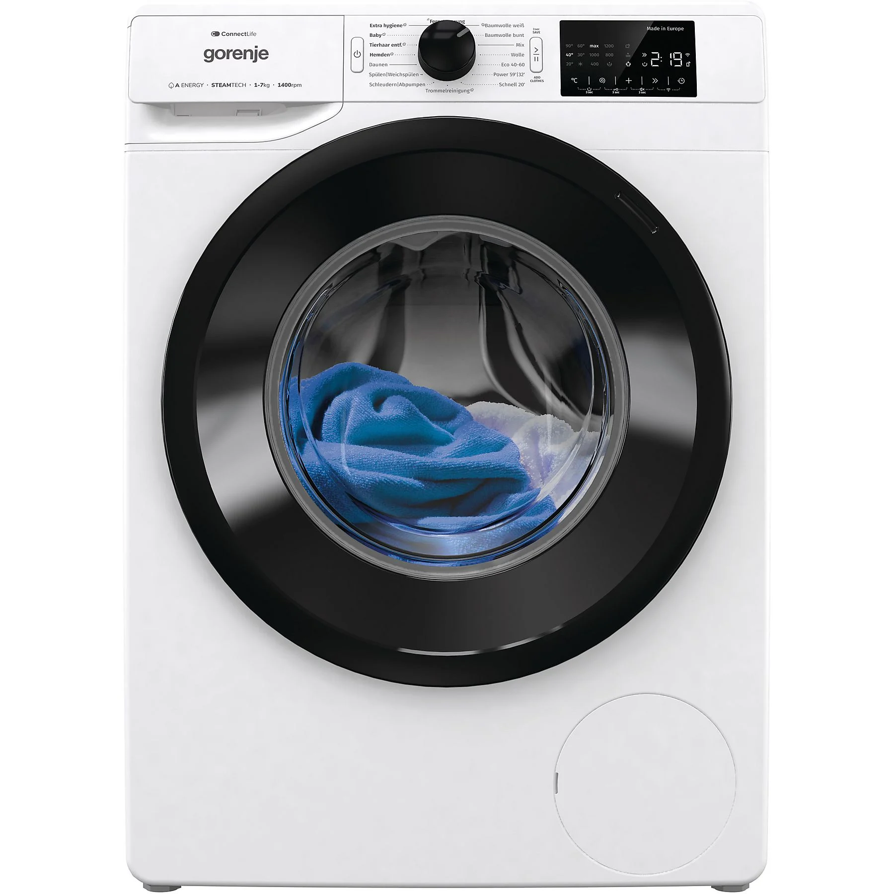 Wasmachine GORENJE WPNEI 74SA1TS (7 kg, 1400 tpm, A) - Afbeelding 4