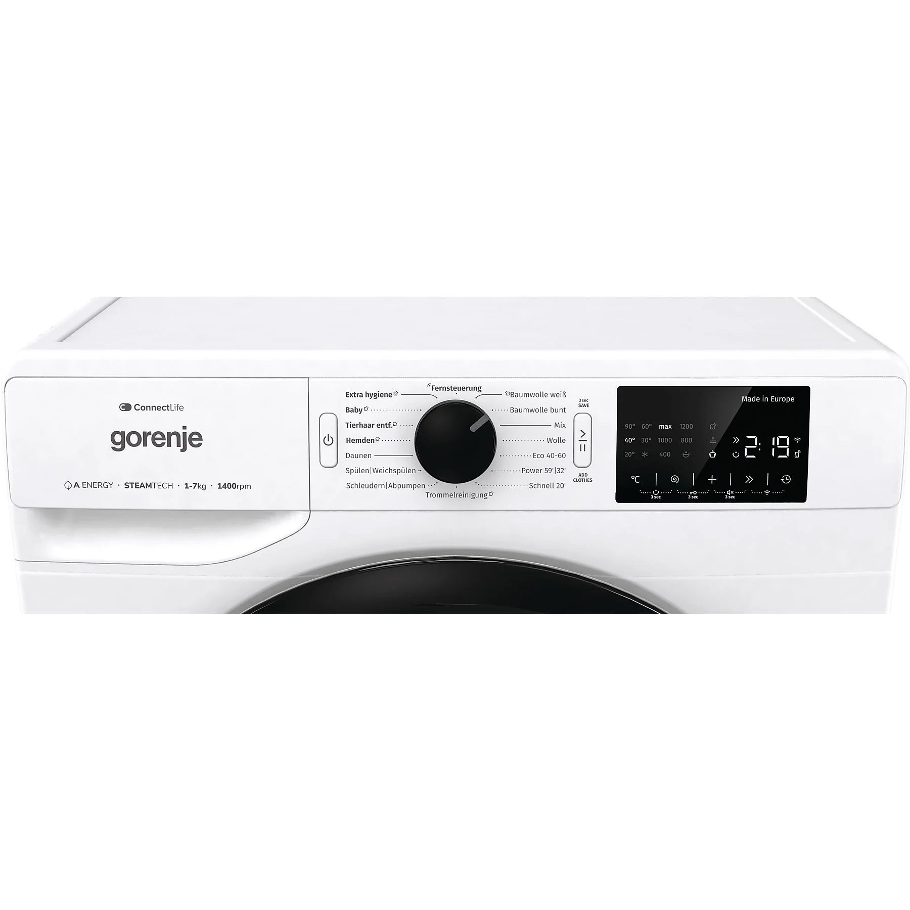 Wasmachine GORENJE WPNEI 74SA1TS (7 kg, 1400 tpm, A) - Afbeelding 6